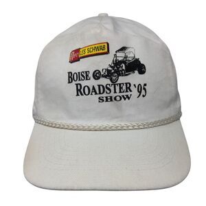 Tires Les Schwab Boise Roadster Show '95 Snapback Hat White OSFA Rope KC Caps